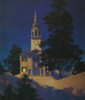 Parrish, Maxfield - Peaceful Night  Church at Norwich, Vermont